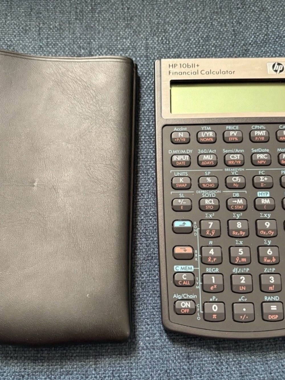 HP 10bII+ Financial Calculator with Black Cover